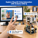 SunFounder AI Starter Kit with Original Arduino® UNO™ Q 4GB, Robot Shield, Carrier, Pan-Tilt Camera, Edge AI LLM, Vision&Voice Interaction, Python|C++|App Lab, for Beginners Engineers - SunFounder