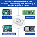 SunFounder Universal Maker Sensor Kit Compatible with Arduino Mega 2560/Uno R3/R4 Minima / WiFi Nano, Raspberry Pi 5/4B/3B+/Zero 2 W/, Pico W, ESP32, C++, Python, MicroPython, Beginners & Engineers - SunFounder