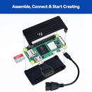 SunFounder Raspberry Pi Zero 2 W Starter Kit, Board Included, Aluminum Heatsink Case, 32GB SanDisk microSD Card, Card Reader, Mini HDMI Adapter & USB OTG Cable for Beginners - SunFounder