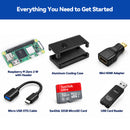 SunFounder Raspberry Pi Zero 2 W Starter Kit, Board Included, Aluminum Heatsink Case, 32GB SanDisk microSD Card, Card Reader, Mini HDMI Adapter & USB OTG Cable for Beginners - SunFounder