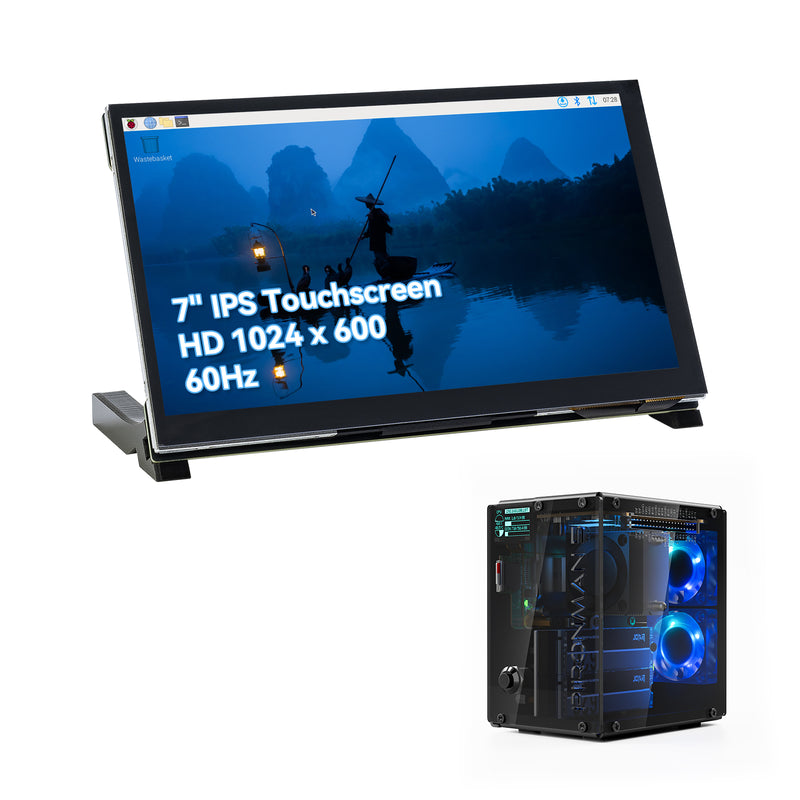 Pironman 5-MAX Dual NVMe M.2 SSD PCIe PC Case for Raspberry Pi 5 NAS RAID 0/1 Hailo-8l M.2 AI Accelerator PWM Tower Cooler+Dual RGB Fans, 0.96'' OLED Module, Safe Shutdown, Standard HDMI, RGB LED, RTC