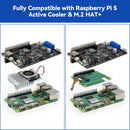 PiPower 5 Raspberry Pi 5/4B/3B+/Zero 2 W UPS HAT, 5V/5A Power Supply with Battery Backup, Safe Shutdown, Smart Alerts&Monitoring, USB-C PD 45W, Smart Power Management for NAS, Server, Home Assistant - SunFounder