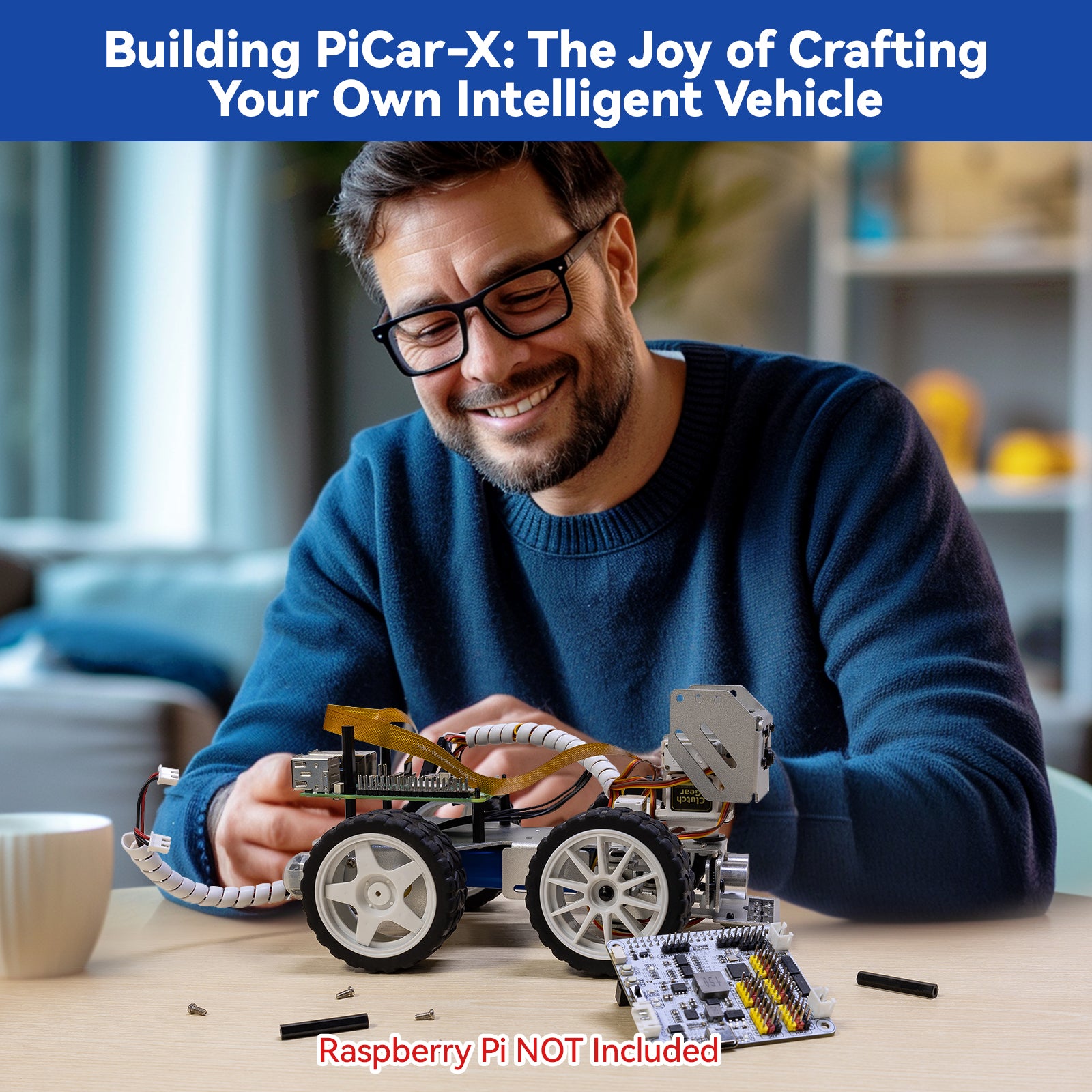 SunFounder Smart Video Robot Car for Raspberry Pi ,with remote control