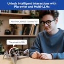 SunFounder PiCrawler AI Robot Kit for Raspberry Pi 5/4/3B+/Zero 2W, Openclaw LLMs ChatGPT/Gemini/Grok, Voice&Video Recognition, Python/Scratch, Mic, Battery, Camera (RPI NOT Included)