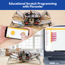 SunFounder PiCrawler AI Robot Kit for Raspberry Pi 5/4/3B+/Zero 2W, Openclaw LLMs ChatGPT/Gemini/Grok, Voice&Video Recognition, Python/Scratch, Mic, Battery, Camera (RPI NOT Included)