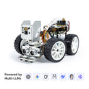 SunFounder Picar-X AI Video Robot Car Kit for Raspberry Pi 5/4/3B+/Zero 2w, LLMs ChatGPT-4o/Gemini/Grok, Voice&Video Recognition, Python, Scratch, Camera, Batterry (RPI NOT Included)