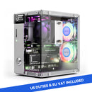 Pironman 5 NVMe M.2 SSD PCIe 2.0/3.0 Mini PC Case for Raspberry Pi 5 Hailo-8L AI accelerator with Tower Cooler+Dual RGB Fans（No Import Duties — Taxes Included for US & EU!）