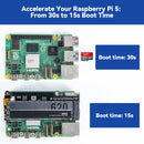 SunFounder PCIe to M.2 HAT M-Key NVMe SSD PIP PCIe 2/3 Board for Raspberry Pi 5 2/4/8/16 GB Support M.2 2230/2242/2260/2280 SSD, Heatsink Included, Compatible with 3.5/5/7/10 inch Touch Screen