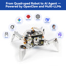 SunFounder PiCrawler AI Robot Kit for Raspberry Pi 5/4/3B+/Zero 2W, Openclaw LLMs ChatGPT/Gemini/Grok, Voice&Video Recognition, Python/Scratch, Mic, Battery, Camera (RPI NOT Included)