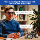SunFounder Picar-X AI Video Robot Car Kit for Raspberry Pi 5/4/3B+/Zero 2w, LLMs ChatGPT-4o/Gemini/Grok, Voice&Video Recognition, Python, Scratch, Camera, Batterry (RPI NOT Included)