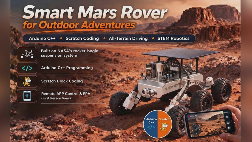 SunFounder GalaxyRVR Mars Rover STEM Kit for Arduino, Compatible