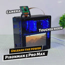 Pironman 5 Pro Max Mini PC Case with 4.3" Touch Screen for Raspberry Pi 5, OpenClaw AI Agent, Dual NVMe RAID 0/1 NAS, Camera, Mic, Audio, M.2 Hailo8, LLMs ChatGPT/Gemini (RPI5 Not Included)