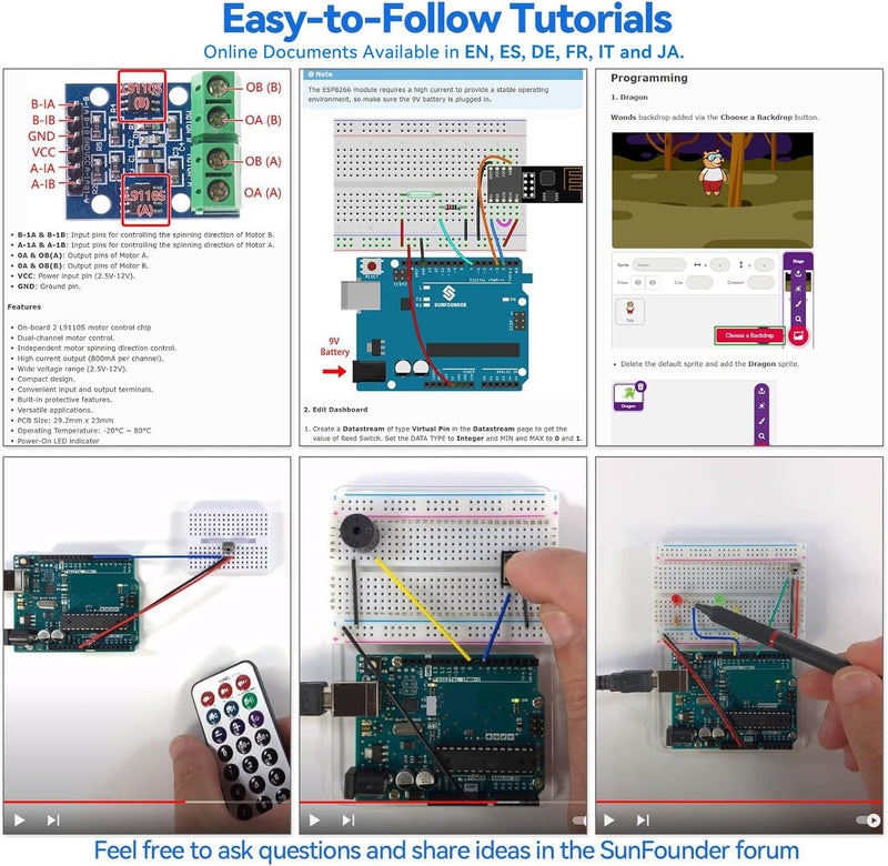 SunFounder 3 in 1 Starter Kit for Arduino Uno R3 | SunFounder