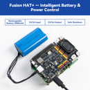 SunFounder Fusion HAT+ Expansion Board for Raspberry Pi 5/4/3B+/Zero 2W, Rechargeable Battery, 4 DC Motor Drivers, 12 PWM Servo, ADC, Speaker & Mic, Works with AI LLMs（ChatGPT-4o/Gemini） - SunFounder