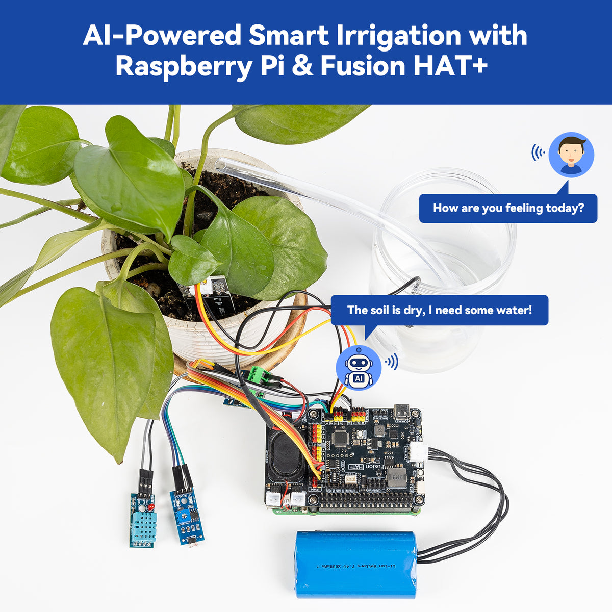 SunFounder Fusion HAT+ Expansion Board for Raspberry Pi 5/4/3B+/