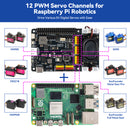 SunFounder Fusion HAT+ Expansion Board for Raspberry Pi 5/4/3B+/Zero 2W, Rechargeable Battery, 4 DC Motor Drivers, 12 PWM Servo, ADC, Speaker & Mic, Works with AI LLMs（ChatGPT-4o/Gemini） - SunFounder