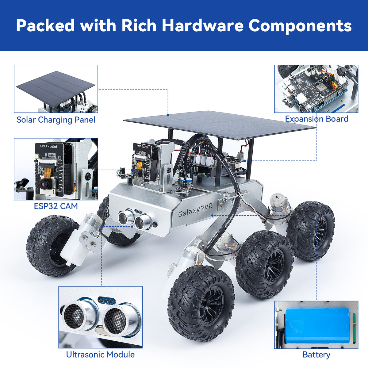 SunFounder GalaxyRVR Mars Rover STEM Kit for Arduino, Compatible