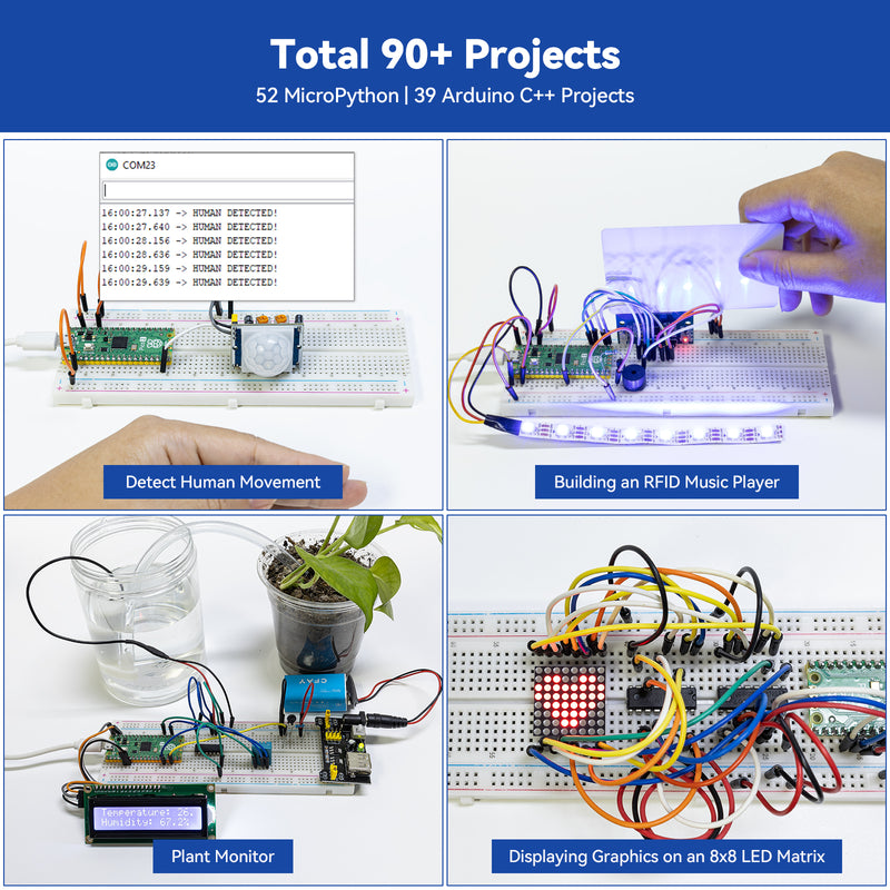 SunFounder Raspberry Pi Pico 2 Newton Lab Starter Kit, RP2350 Dual-Core ...