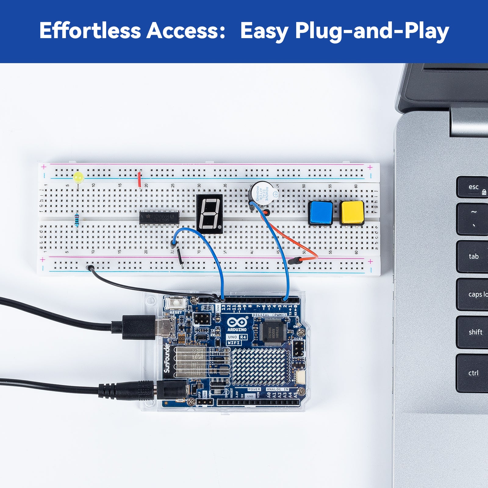 Arduino R4 Transparent SunFounder Transparent Acrylic Case Compatible with Arduino UNO R4 WiFi ...