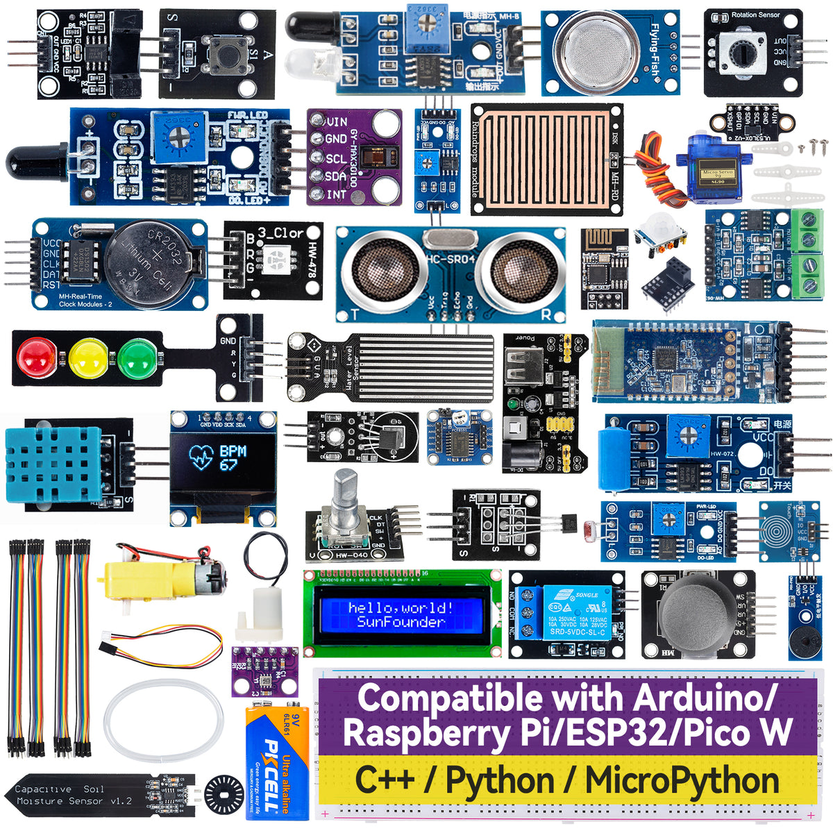 SunFounder Universal Maker Sensor Kit Compatible with Arduino Mega