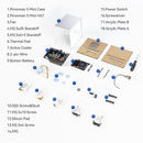 Pironman 5-Mini NVMe M.2 SSD PCIe 2.0/3.0 Mini PC Case for Raspberry Pi 5 2/4/8/16GB Hailo-8L AI Accelerator with PWM Active Cooler+RGB Fan, Safe Shutdown, RGB Effect (RPI5 Not Included) - SunFounder