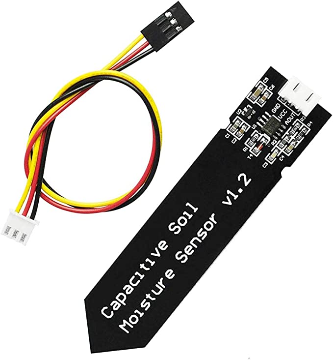 Capacitive Soil Moisture Sensor Module Wide Voltage 3.3~5.5V with Cable Wire for Arduino
