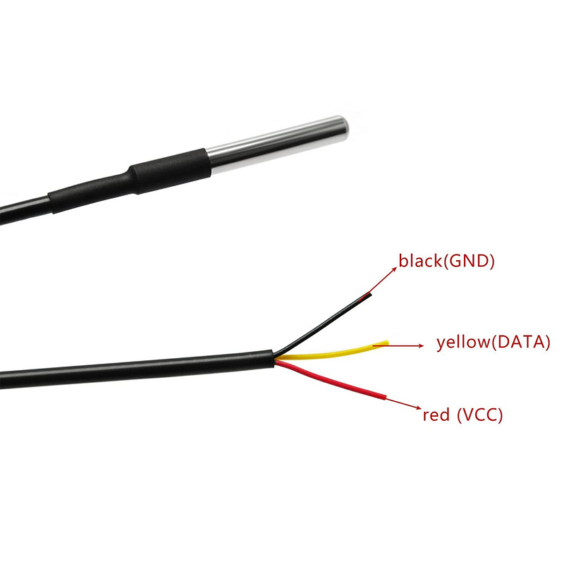 DS18B20 waterproof 1 meters temperature probe temperature sensor 1820 Stainless steel Waterproof sensor - SunFounder