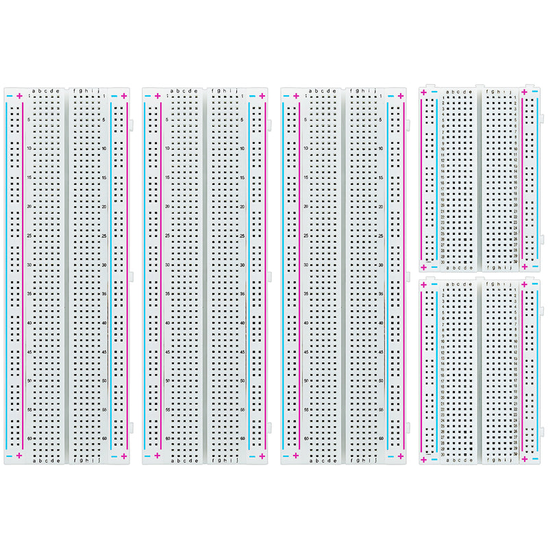 SunFounder Breadboard Kit - Including 3PCS 830 Point 2PCS 400 Point Solderless Breadboards for Arduino - SunFounder