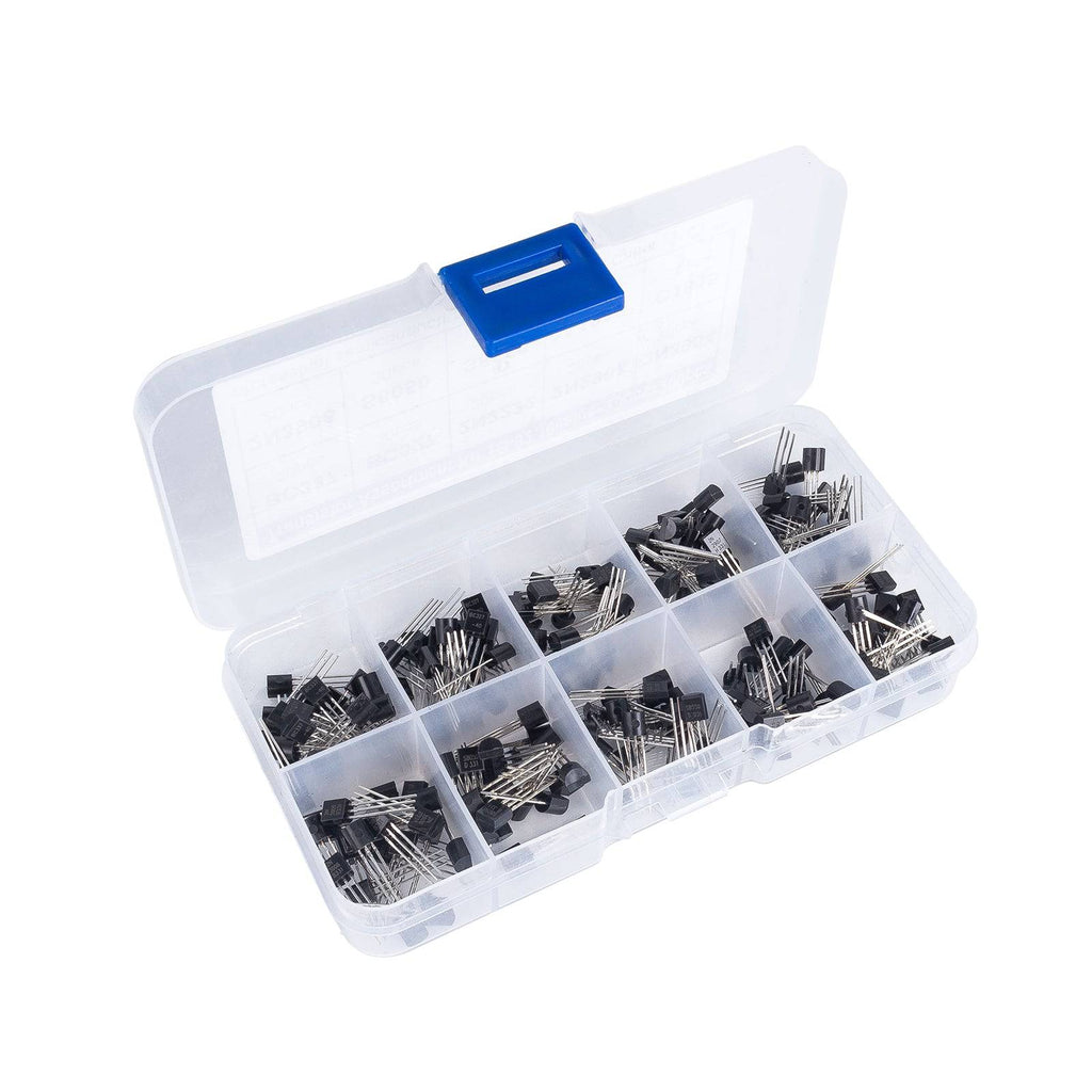 EJ.life Transistor assorti 840 pièces NPN PNP à 92 2N2222A-BC558 Kit de EJ.life Transistor assorti 840 pièces NPN PNP à 92 2N2222A-BC558 Kit de