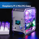 Pironman Raspberry Pi 4 Case, Raspberry Pi Mini PC - Aluminum Alloy Tower Case with Fan, Tower Cooler, M.2 SATA SSD Expansion Board, 0.96" OLED, IR Receiver and Power Button for Raspberry Pi 4 - SunFounder