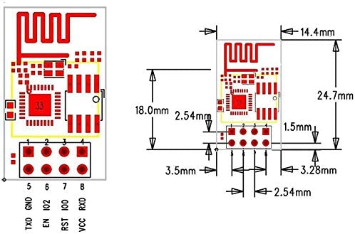 ESP8266 ESP-01 Serial WiFi Wireless Transceiver - SunFounder
