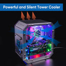 Pironman Raspberry Pi 4 Case, Raspberry Pi Mini PC - Aluminum Alloy Tower Case with Fan, Tower Cooler, M.2 SATA SSD Expansion Board, 0.96" OLED, IR Receiver and Power Button for Raspberry Pi 4 - SunFounder