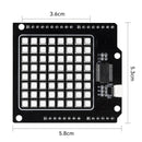 RGB 8x8 64 LED Matrix Panel Compatible with Arduino Individually Addressable I2C Control 24 bit Color Programmable Led Matrix Shield - SunFounder