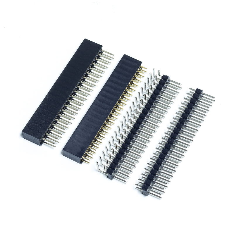 4 different types of 2x20pins Header 0.1'' Pitch for Raspberry Pi 5/4/3B+/3B - SunFounder