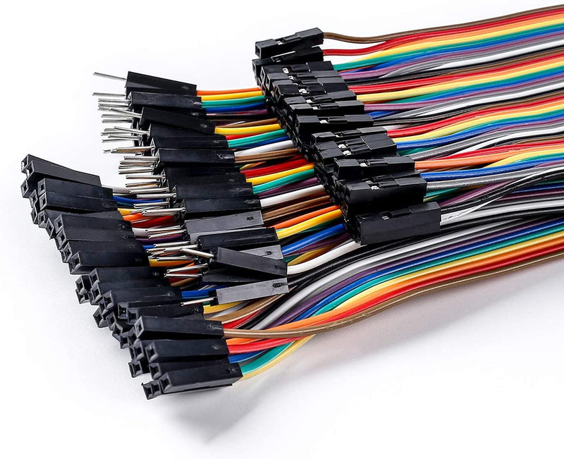 120pcs Breadboard Jumper Wires 20cm Dupont Cable, 40pin M to F, 40pin M to M, 40pin F to F Ribbon Cables Kit