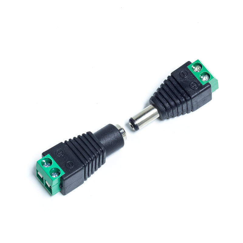 10 Pairs 12V Male+Female 2.1x5.5MM DC Power Jack Plug Adapter Connector for CCTV Camera - SunFounder