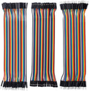 120pcs Breadboard Jumper Wires 20cm Dupont Cable, 40pin M to F, 40pin M to M, 40pin F to F Ribbon Cables Kit - SunFounder