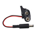 2Pcs 2.1x5.5mm Male DC Power Connector to 9V Battery Button Connector Cable - SunFounder