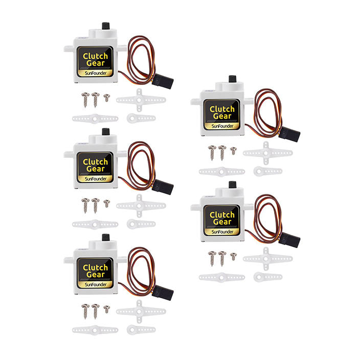 SG90 Micro Digital 9G Servo Motor for Helicopter Airplane Boat Robot Controls, 5 Pcs Pack