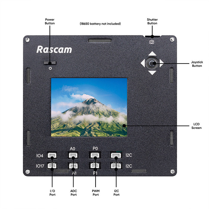 SunFounder Rascam- DIY Camera Kit for Raspberry Pi 4B, Compatible with All HQ RPi Camera Lens