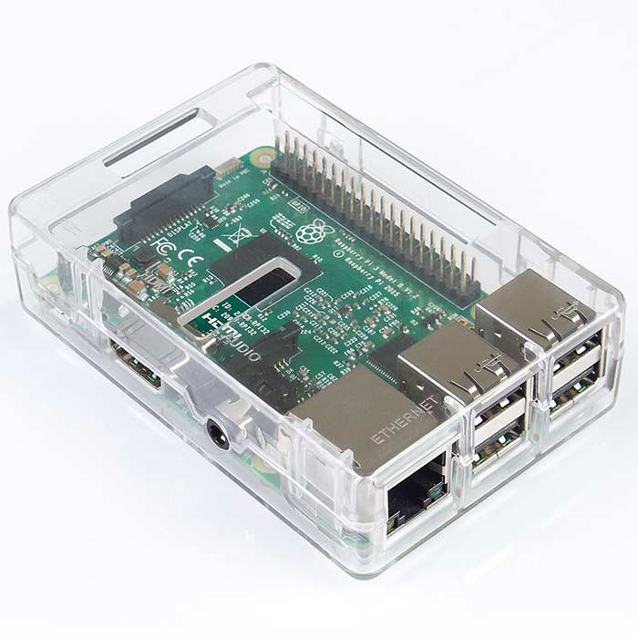 Black/Transparent ABS Case for Raspberry Pi - SunFounder
