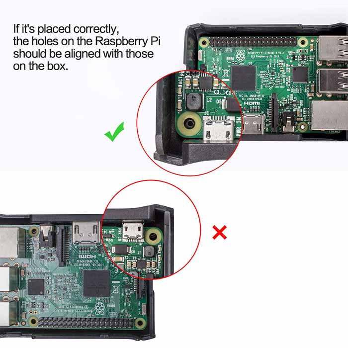 Premium Black ABS Case with External Fan for Raspberry Pi