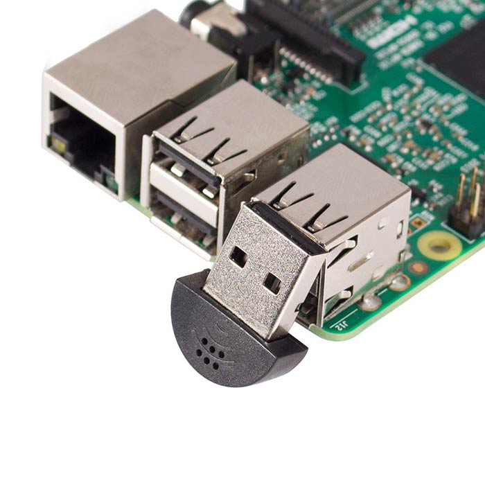 Mini USB 2.0 Microphone MIC Audio Adapter Plug and Play for Raspberry Pi 5/4, Voice Recognition Software-SunFounder