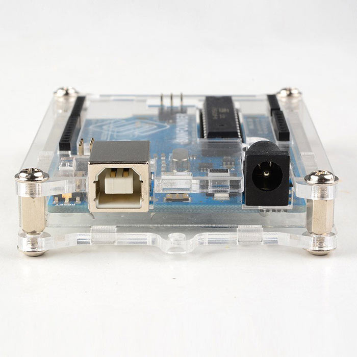 Uno R3 Enclosure Transparent Acrylic Case Compatible with Arduino UNO R3