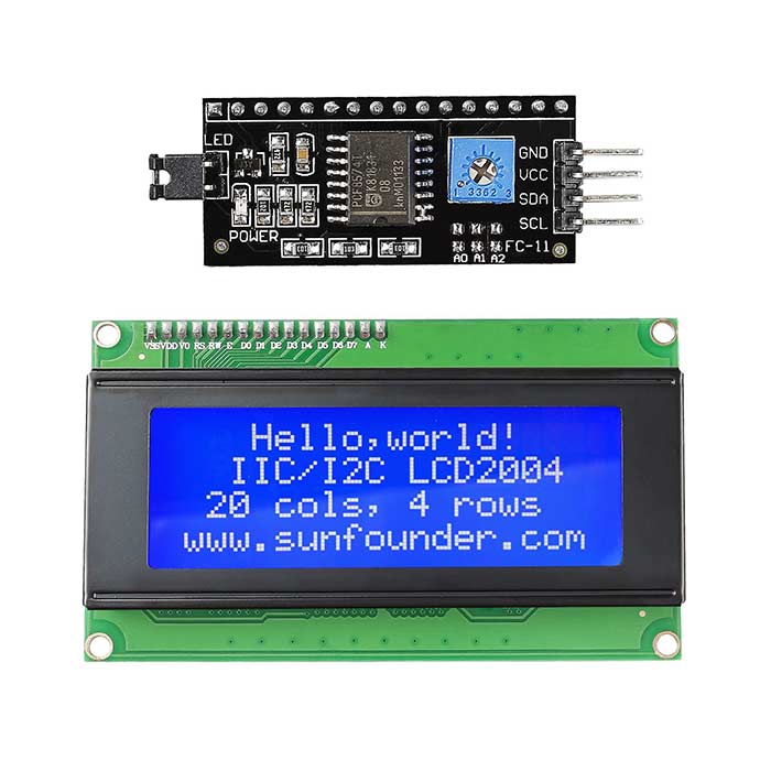 IIC/I2C/TWI Serial 2004/20x4 LCD Module Shield for Arduino Uno/Mega2560