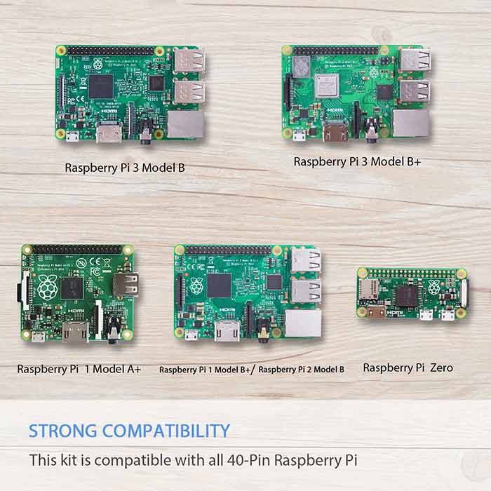 SunFounder Super Starter Kit V2.0 for Raspberry Pi including 73 Page User Manual