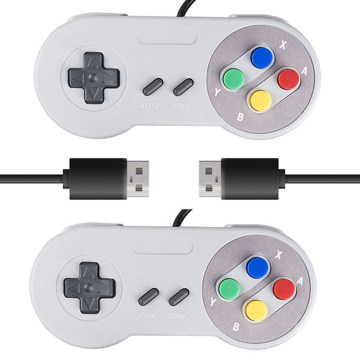 Wired USB Arcade Gamepad, Nintendo SNES Joypad for PC (2 pack)