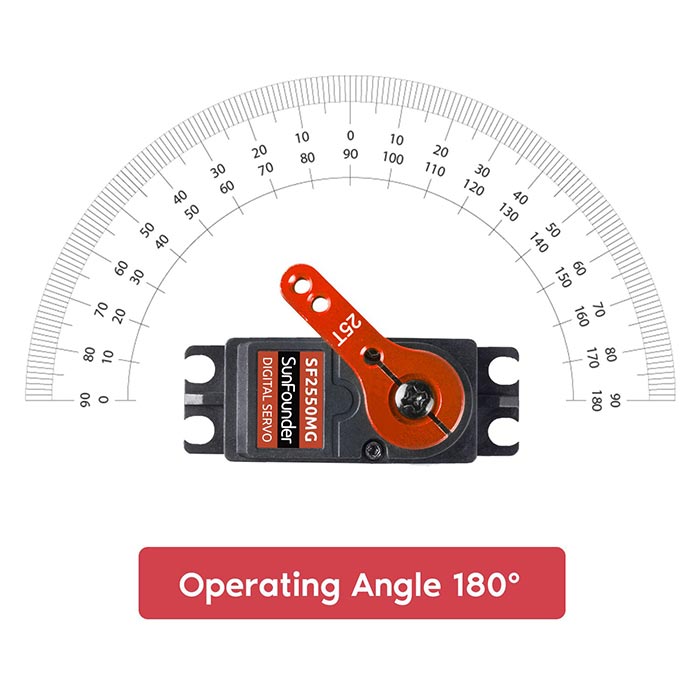 25KG High Torque Servo- DS-S020 Metal Gear Digital Servo for RC Robot Cars/Crawler Robot - SunFounder