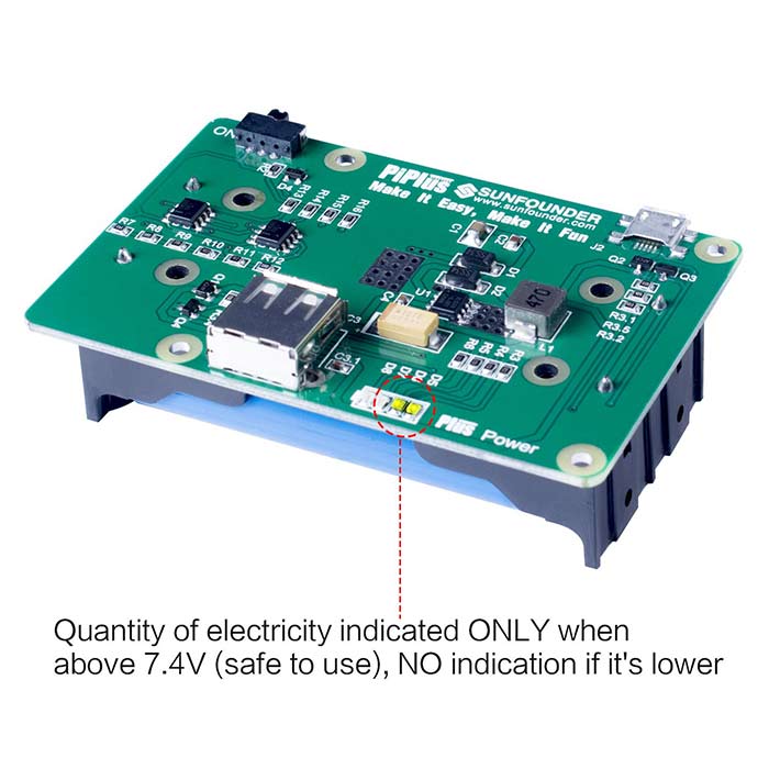 Lithium Battery Power Pack for Raspberry Pi, including the Expansion Board and Power Module(Old) - SunFounder