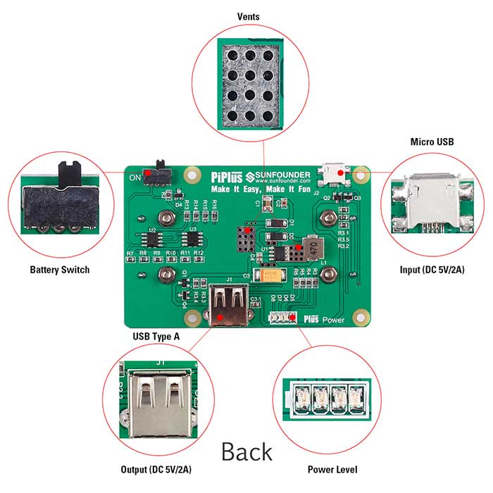 Lithium Battery Power Pack for Raspberry Pi, including the Expansion Board and Power Module(Old)